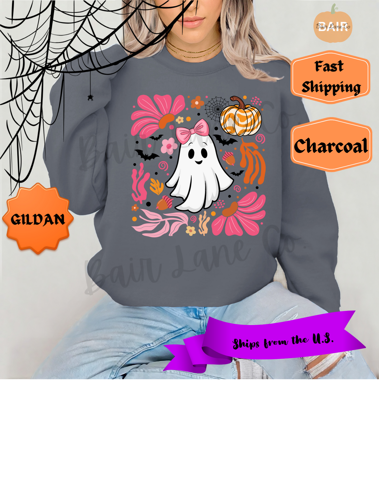 Pink & Orange Cute Ghost