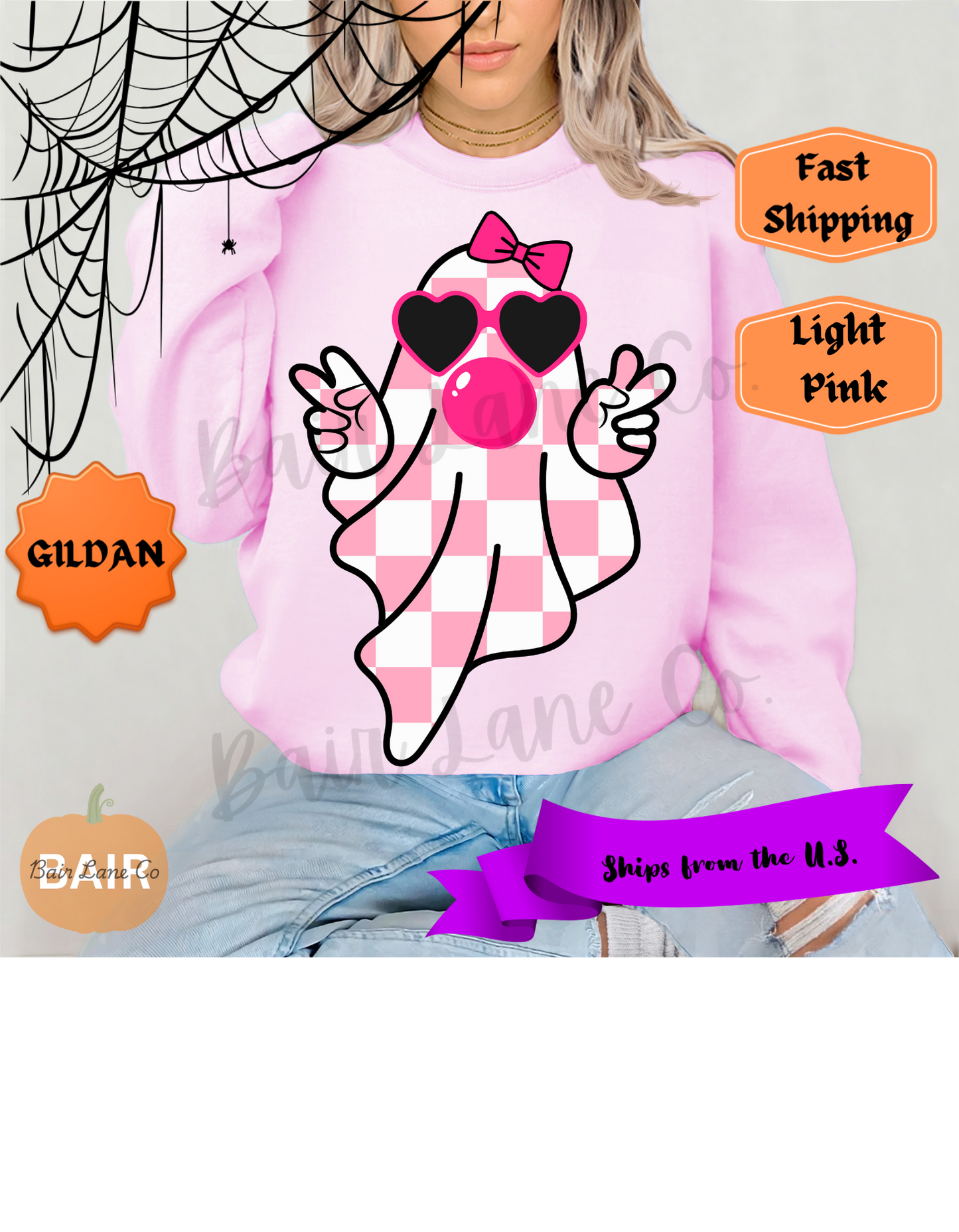 Pink Checkered Ghost