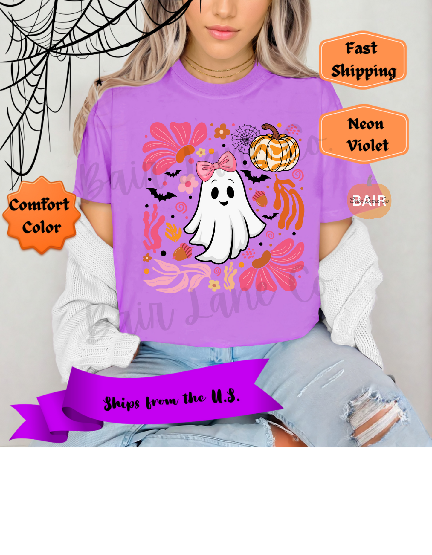 Pink & Orange Cute Ghost