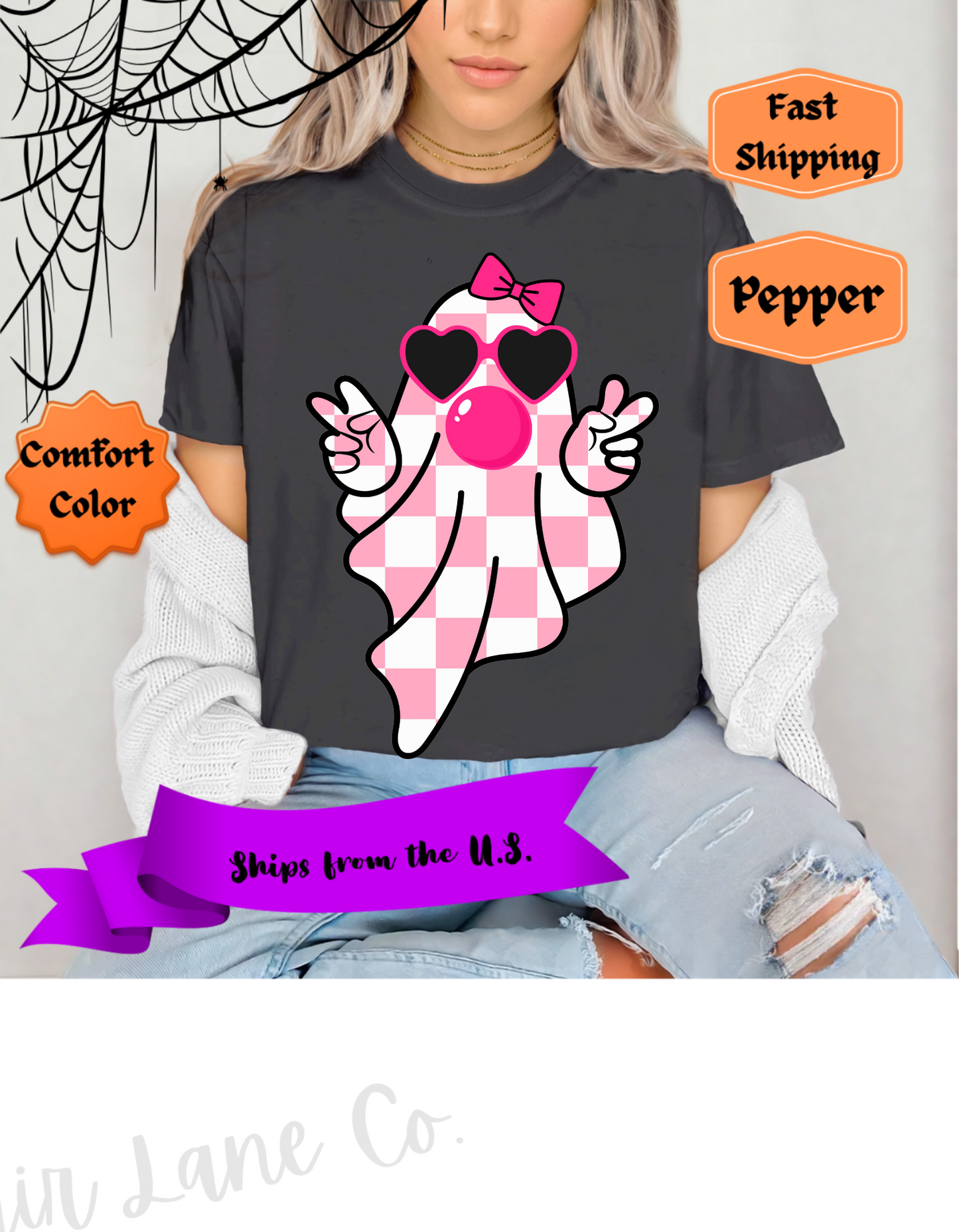 Pink Checkered Ghost