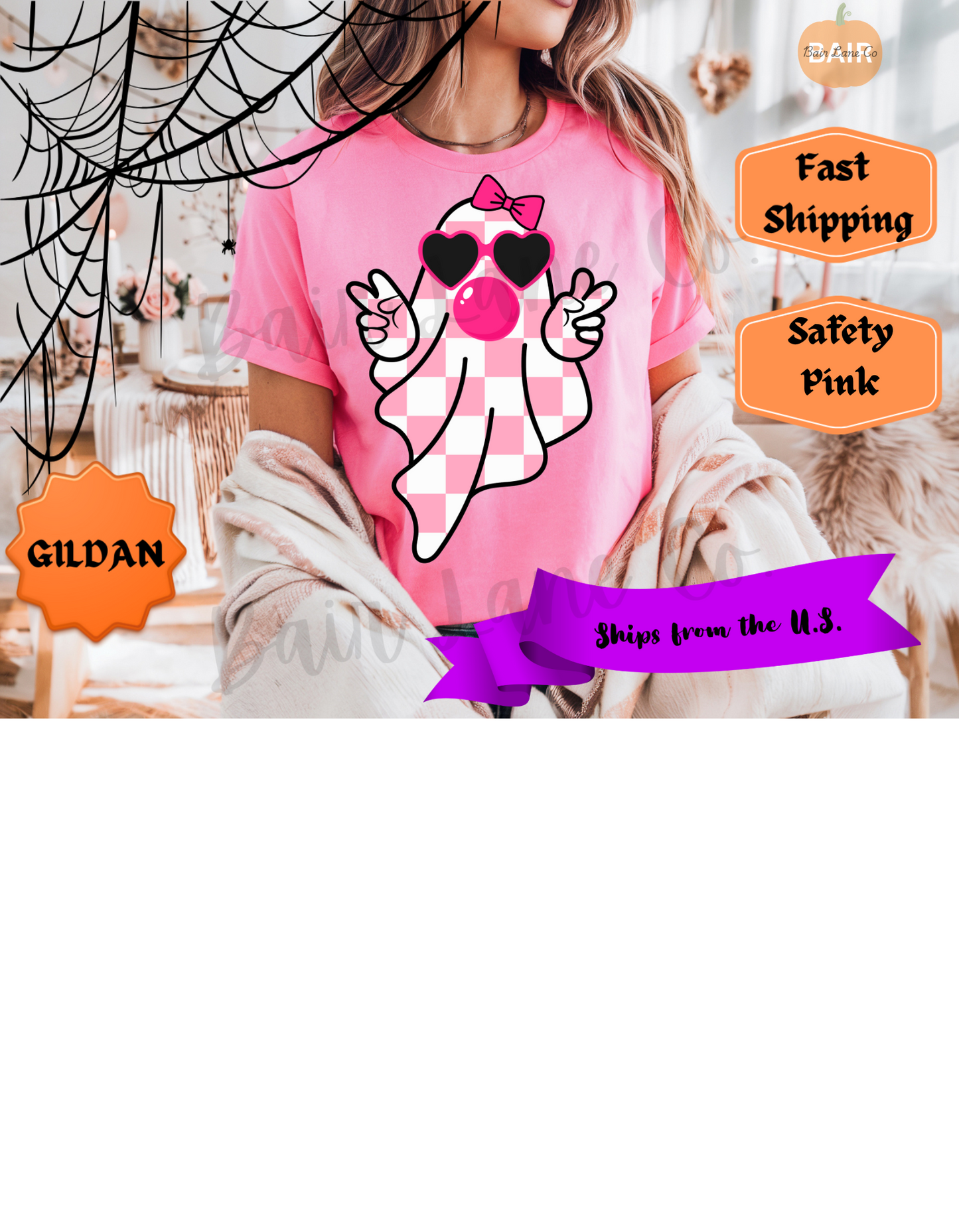 Pink Checkered Ghost