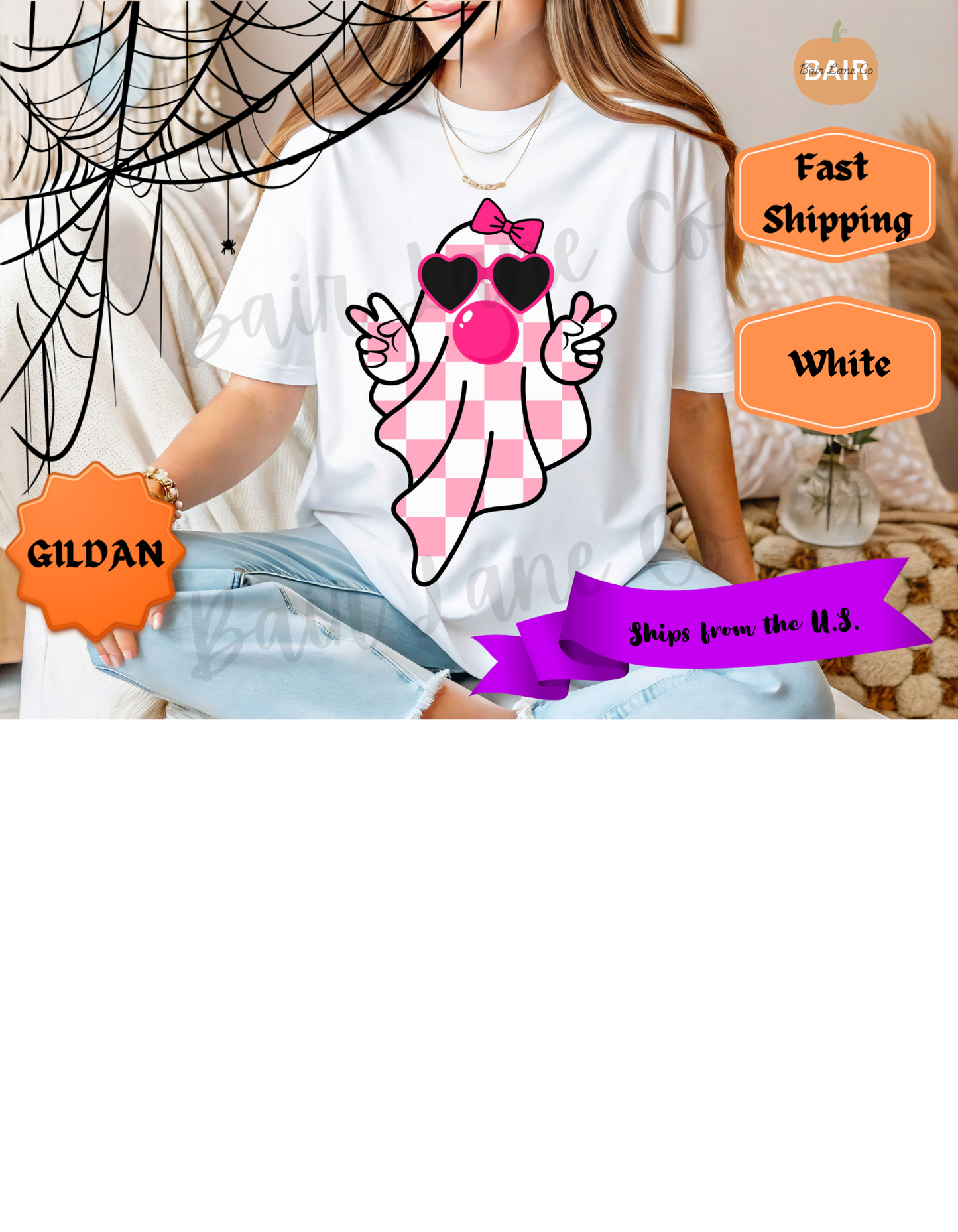 Pink Checkered Ghost