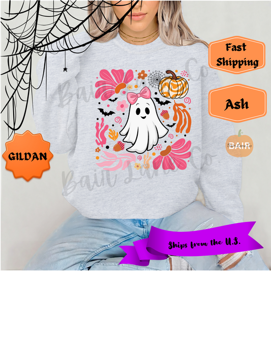 Pink & Orange Cute Ghost